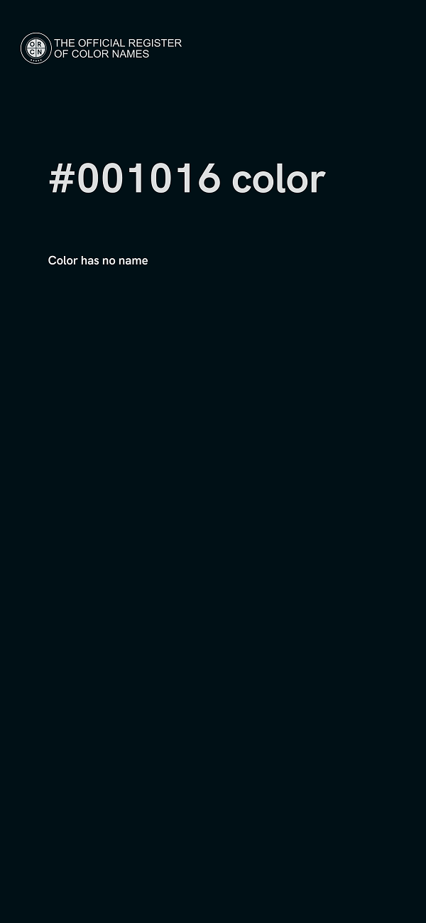 #001016 color image