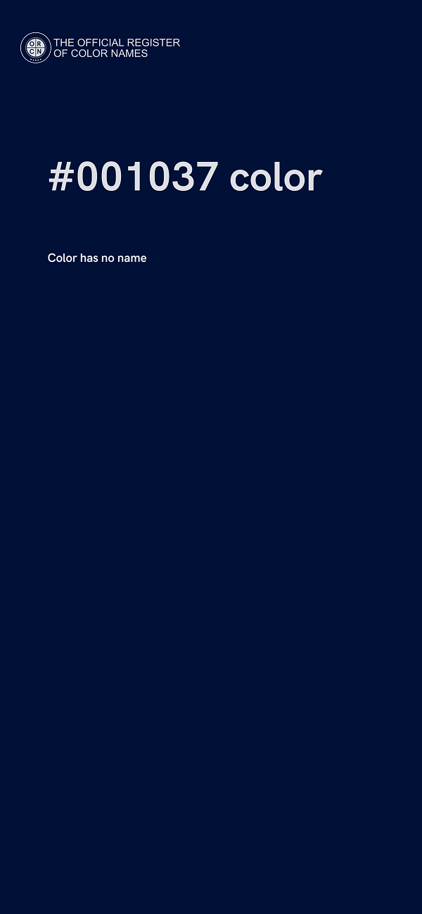 #001037 color image