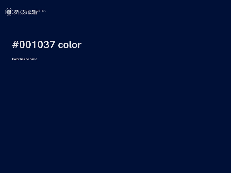 #001037 color image