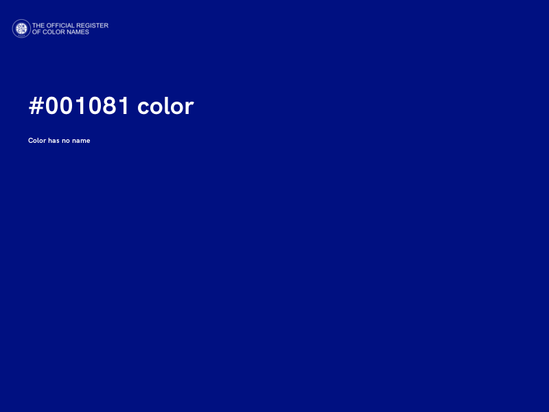 #001081 color image