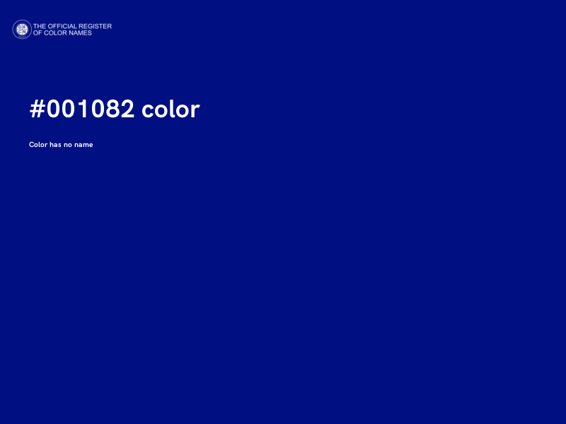 #001082 color image