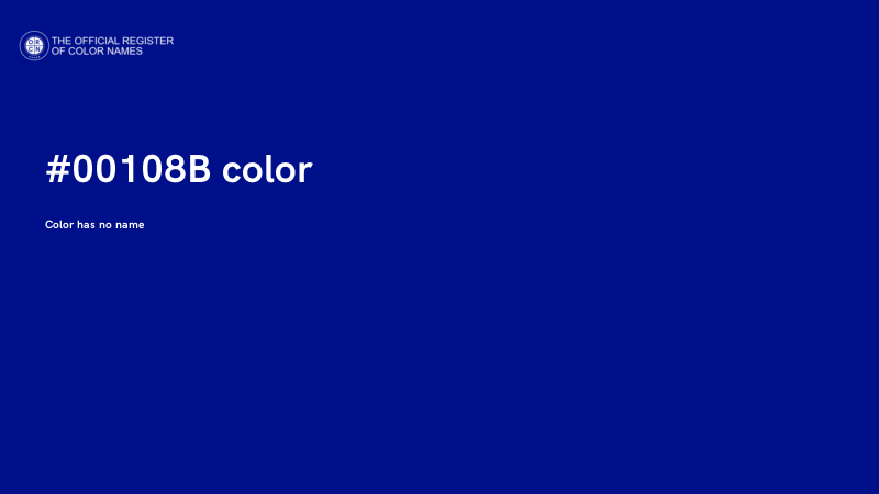 #00108B color image