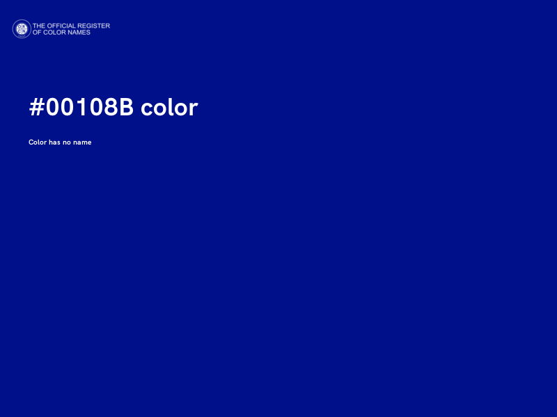#00108B color image