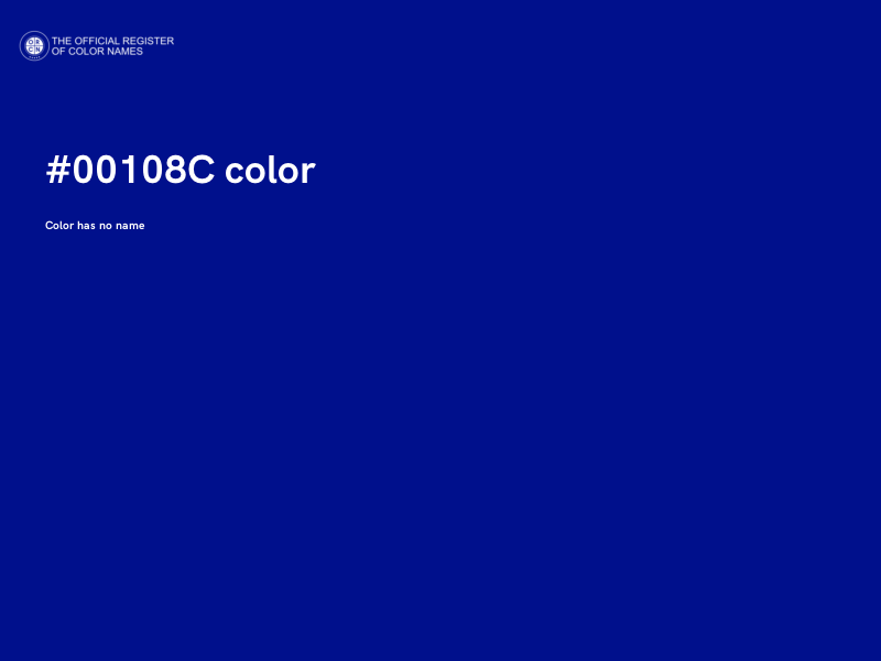 #00108C color image