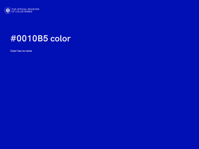 #0010B5 color image