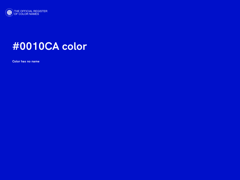 #0010CA color image