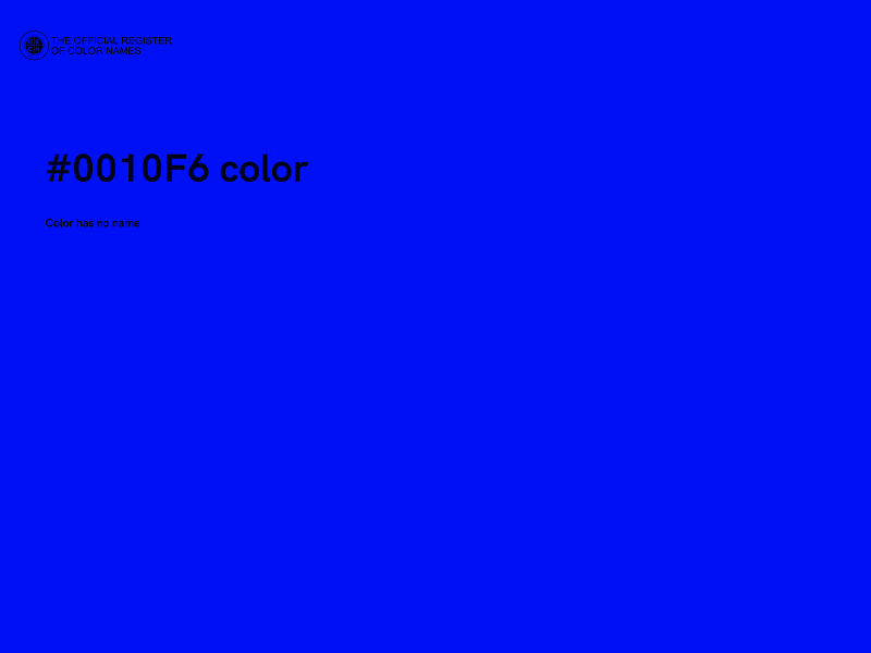 #0010F6 color image