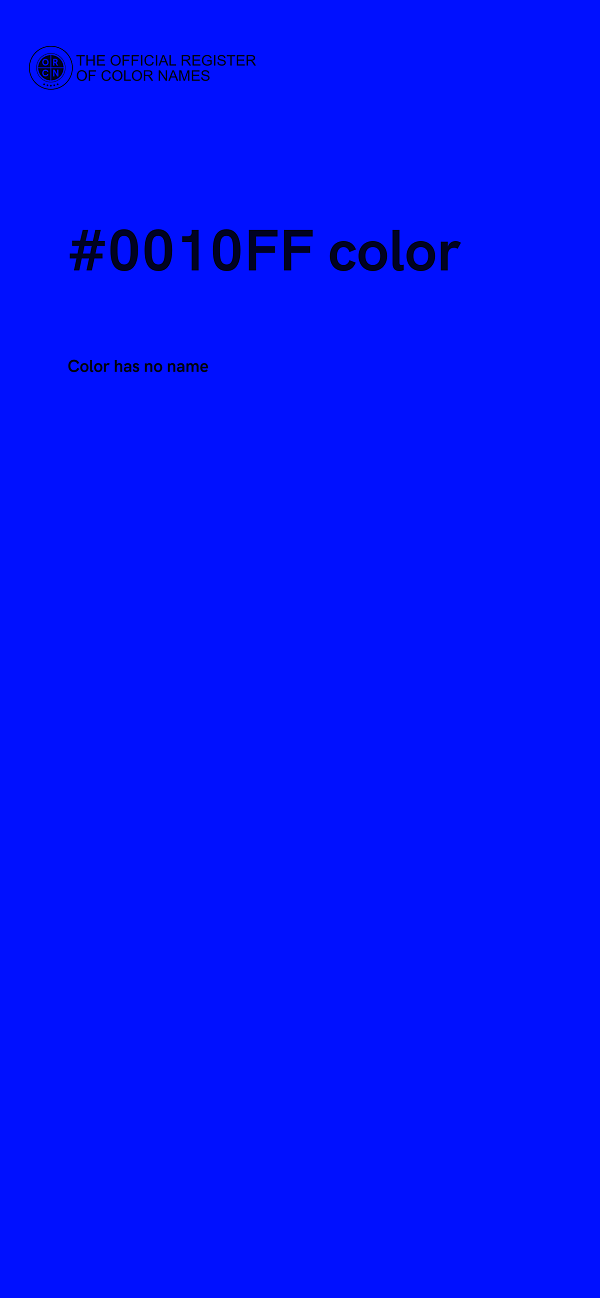 #0010FF color image