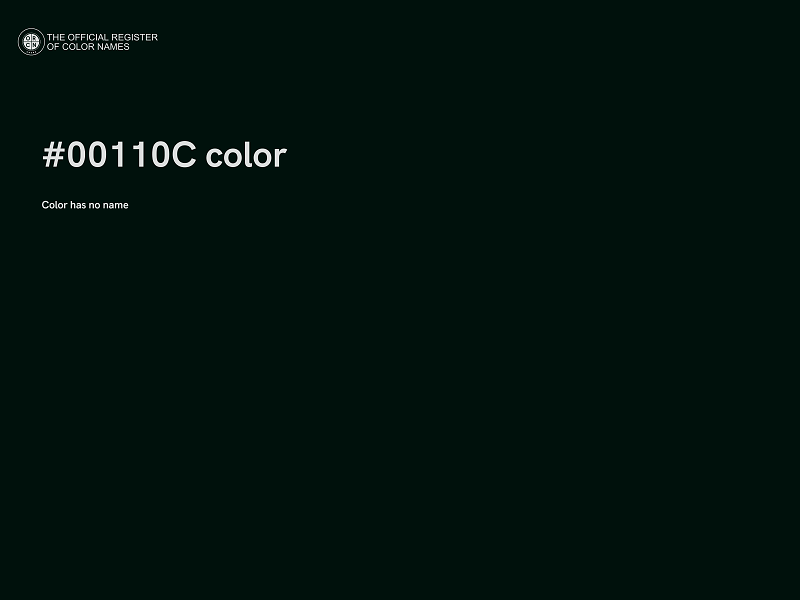 #00110C color image