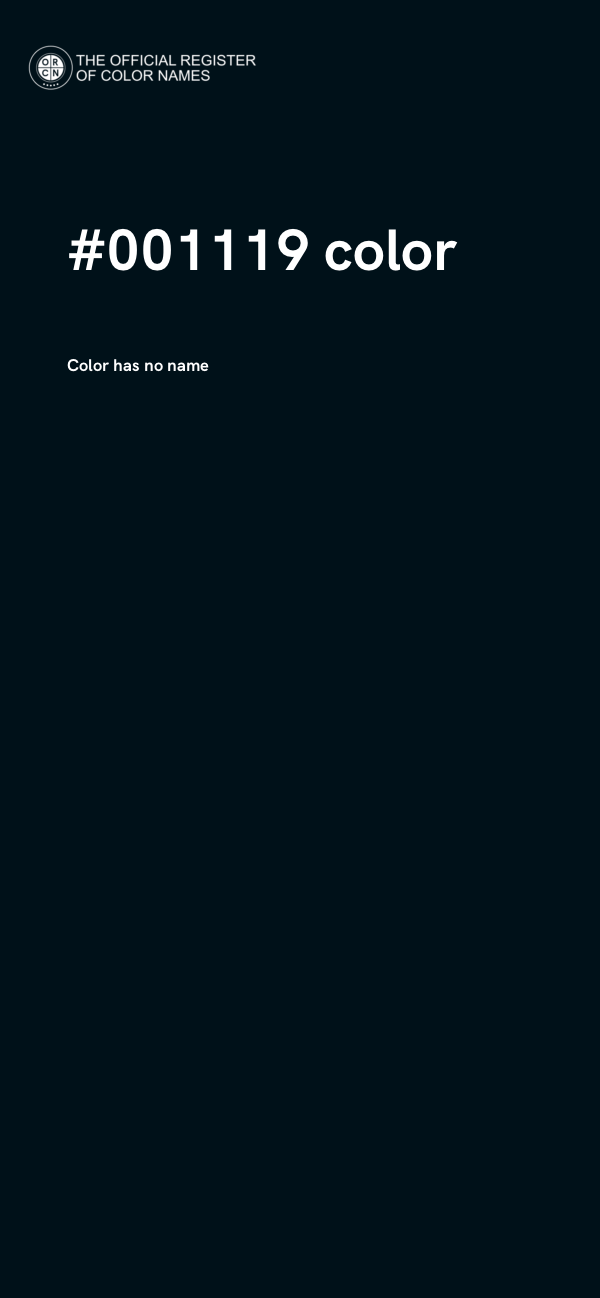 #001119 color image