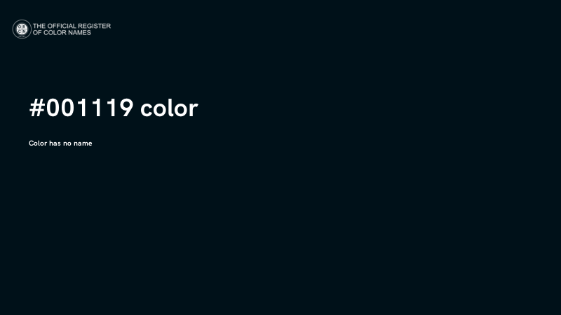 #001119 color image