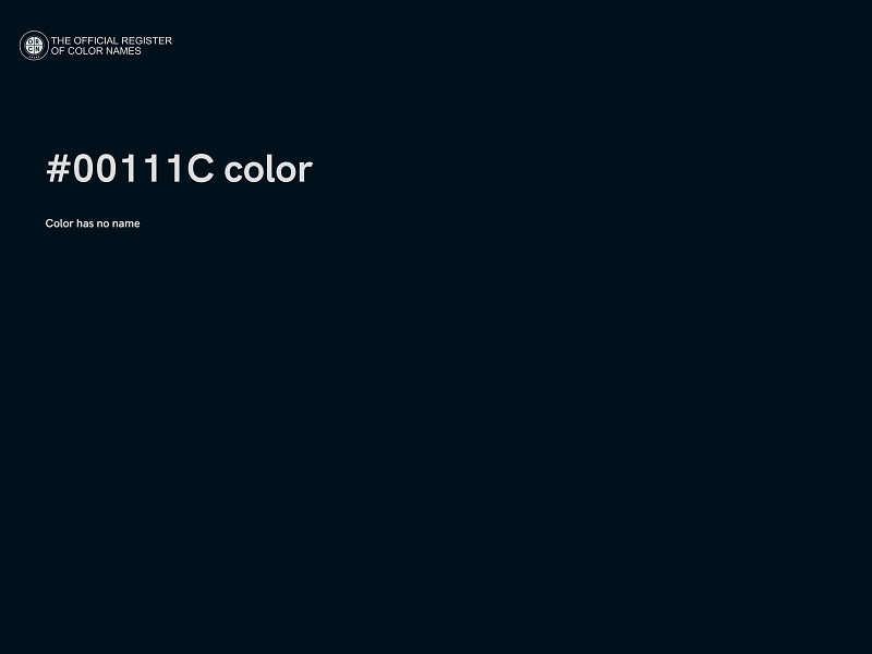 #00111C color image
