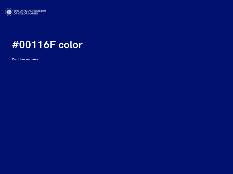 #00116F color image