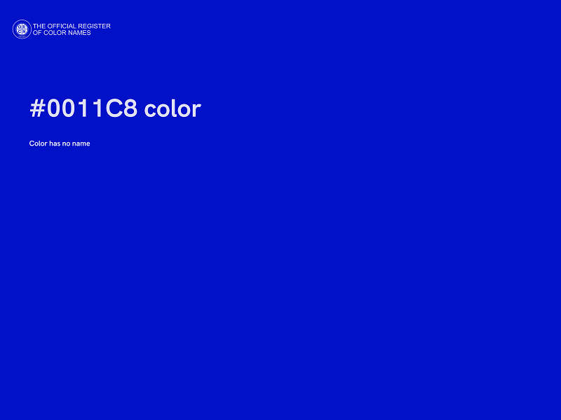 #0011C8 color image