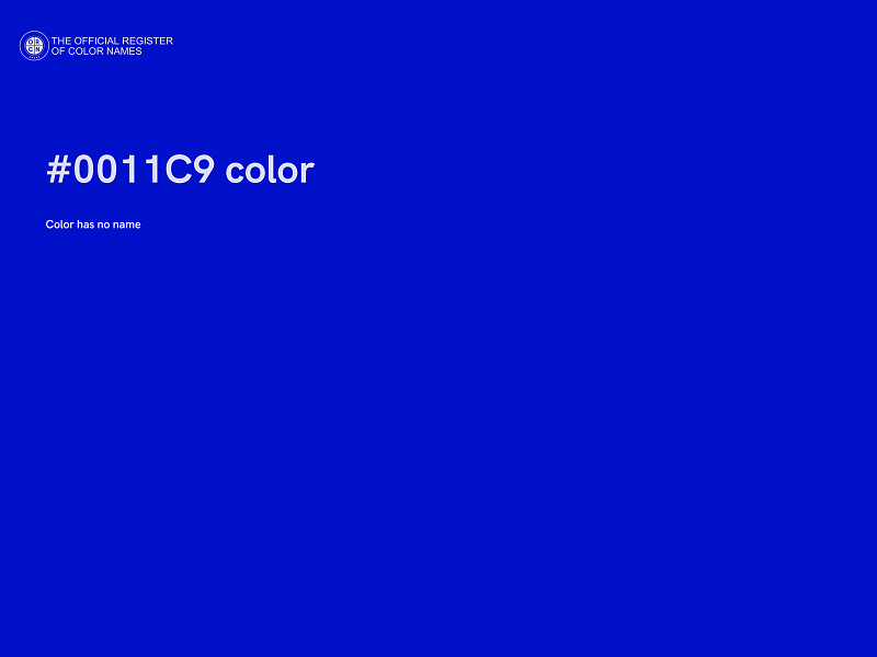 #0011C9 color image