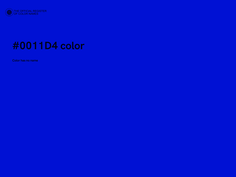 #0011D4 color image