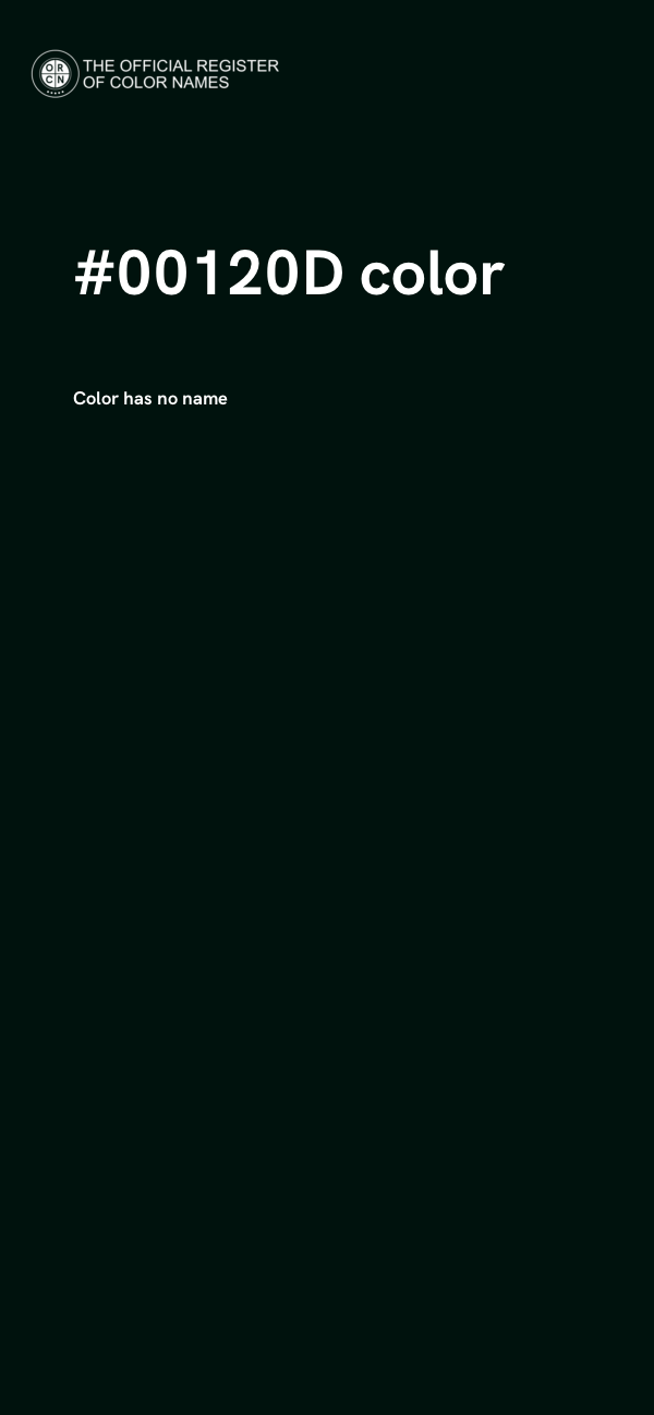 #00120D color image