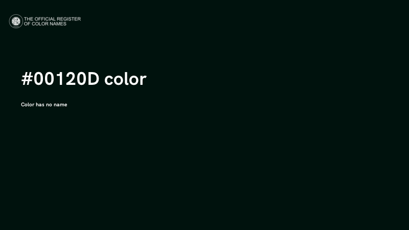 #00120D color image