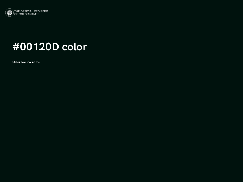#00120D color image