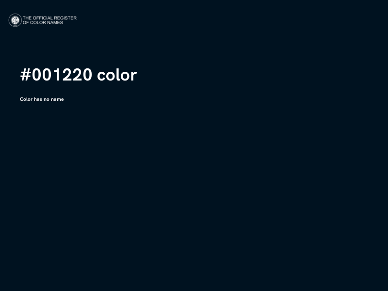 #001220 color image