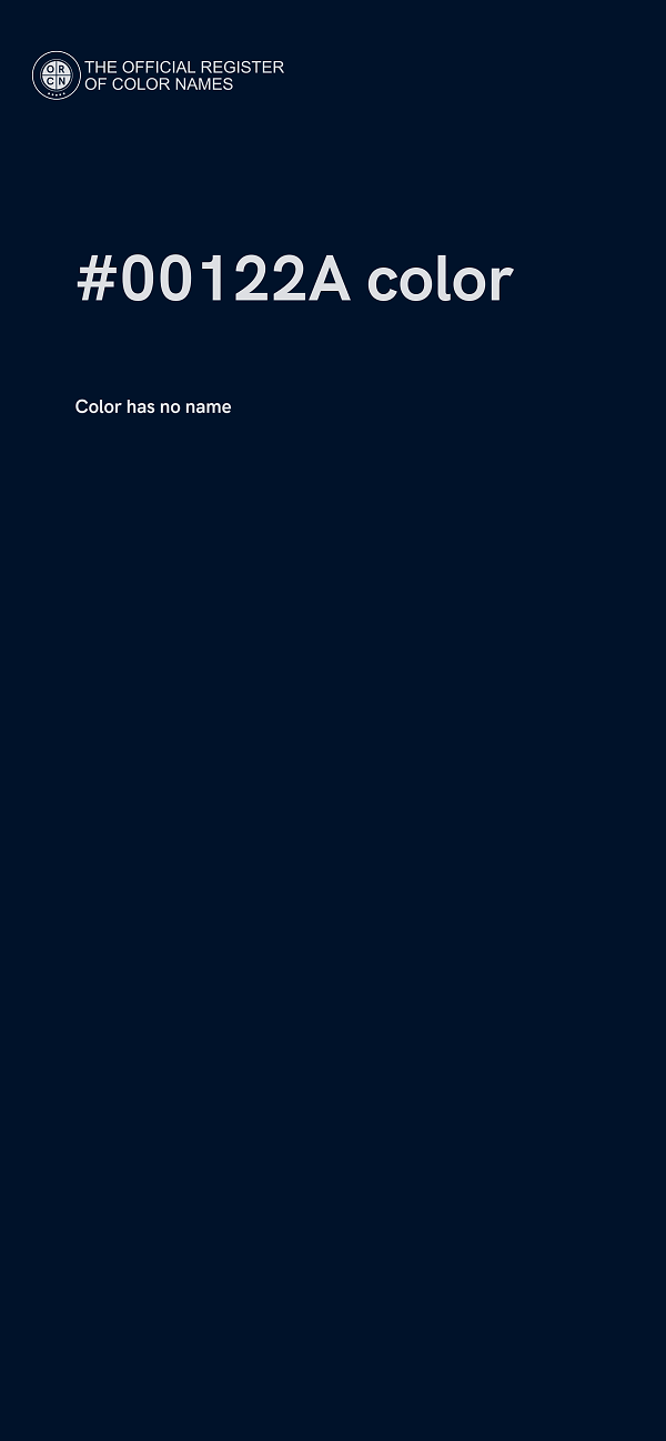 #00122A color image