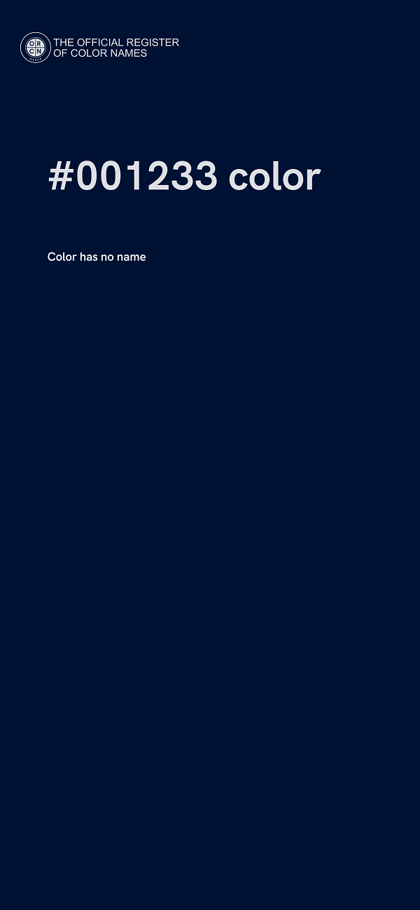#001233 color image