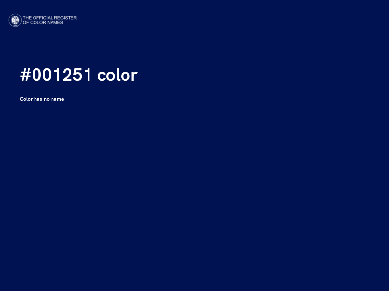 #001251 color image