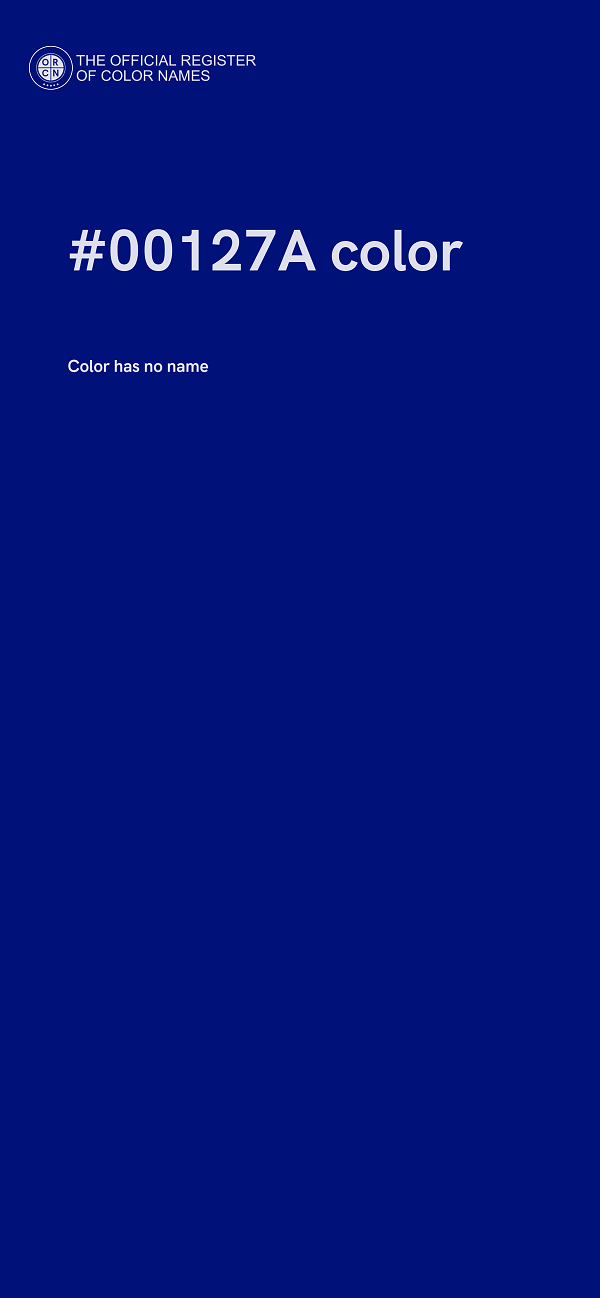#00127A color image