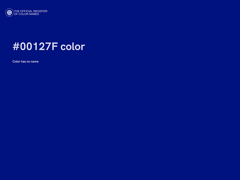 #00127F color image