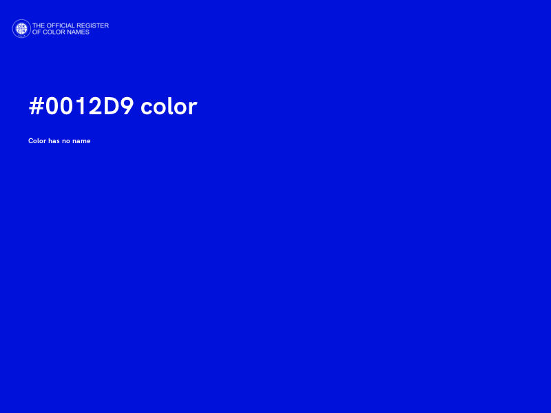 #0012D9 color image