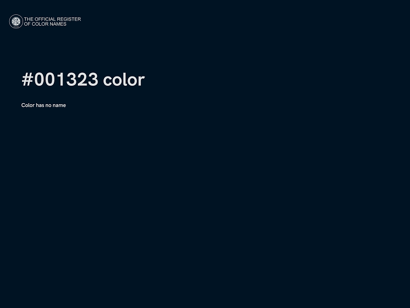 #001323 color image