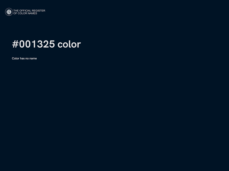 #001325 color image