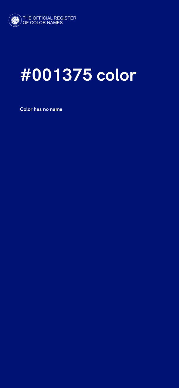 #001375 color image