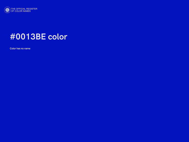 #0013BE color image