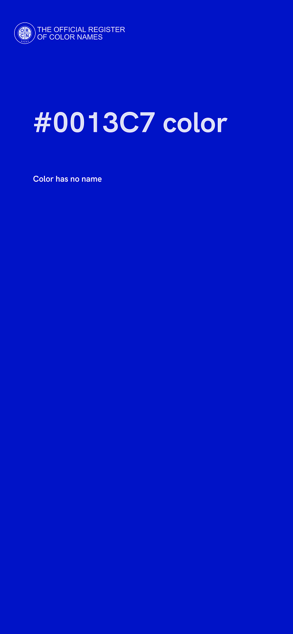 #0013C7 color image