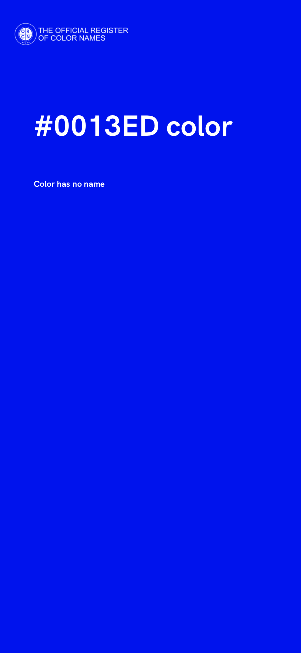 #0013ED color image