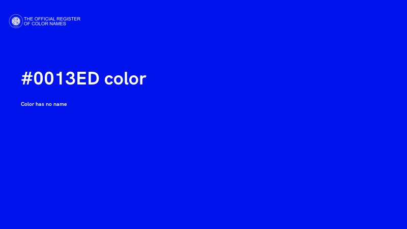 #0013ED color image