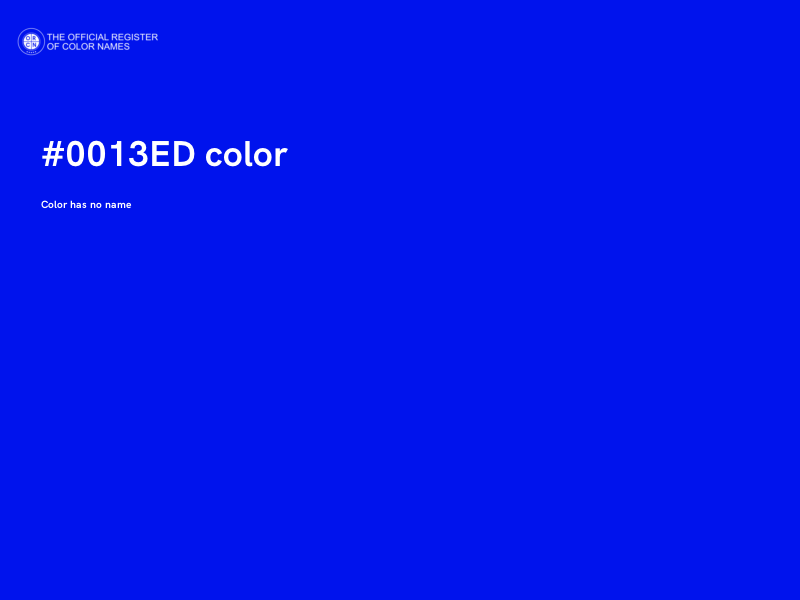 #0013ED color image