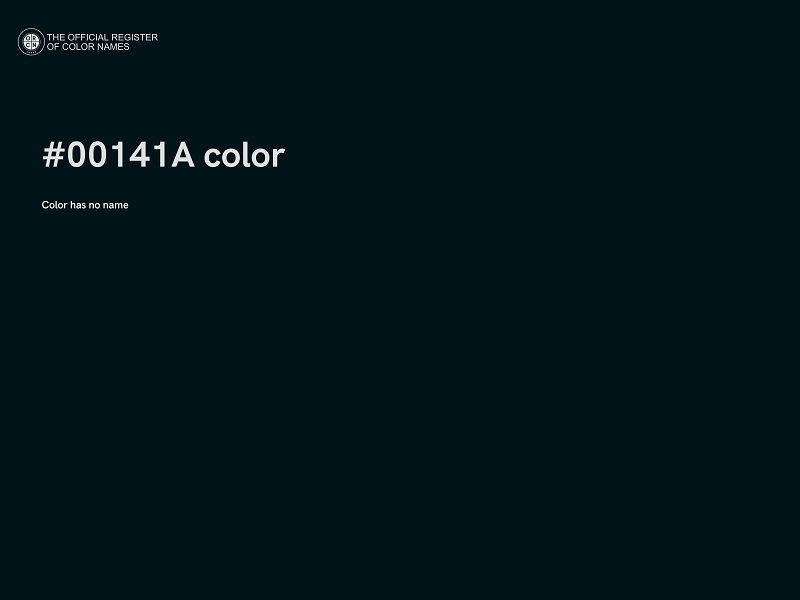 #00141A color image