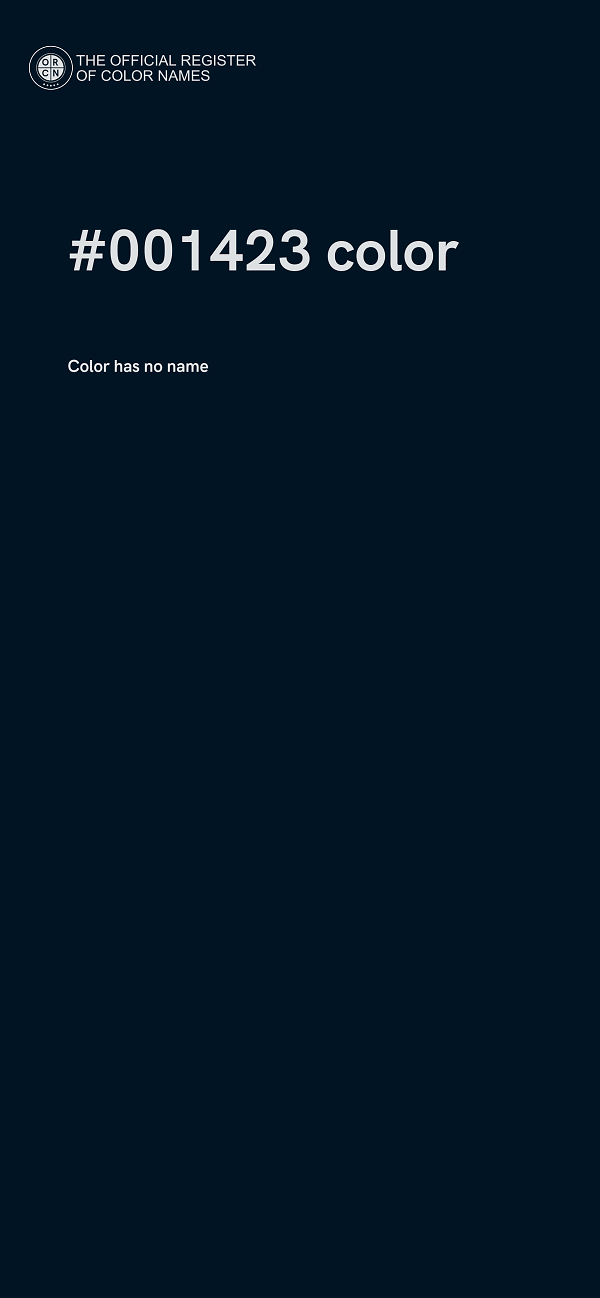 #001423 color image