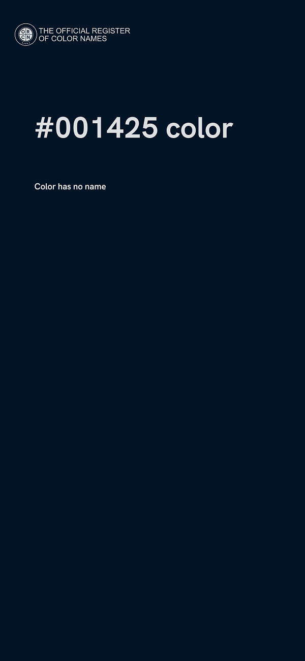 #001425 color image