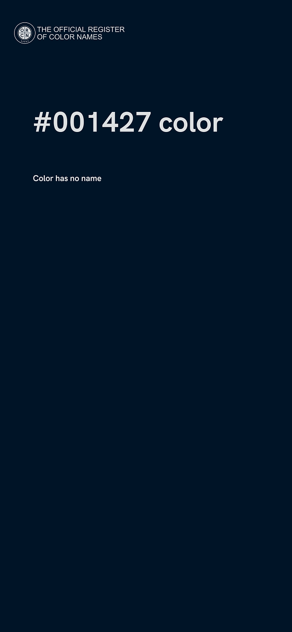 #001427 color image