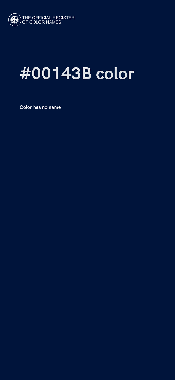 #00143B color image