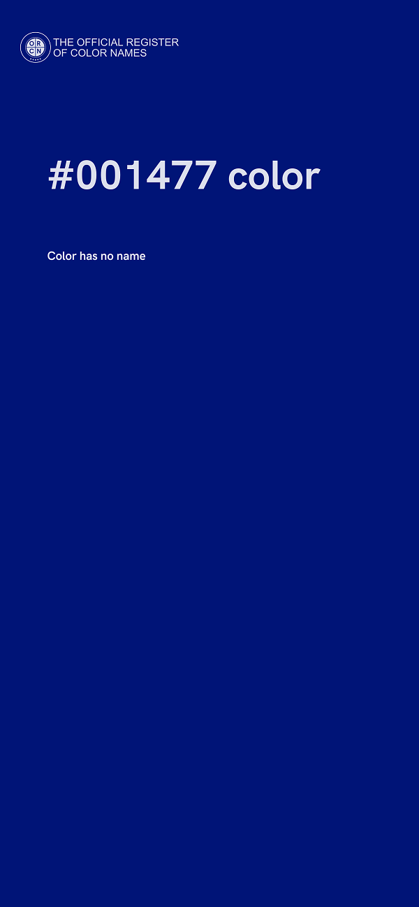 #001477 color image