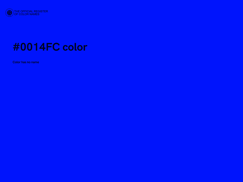 #0014FC color image