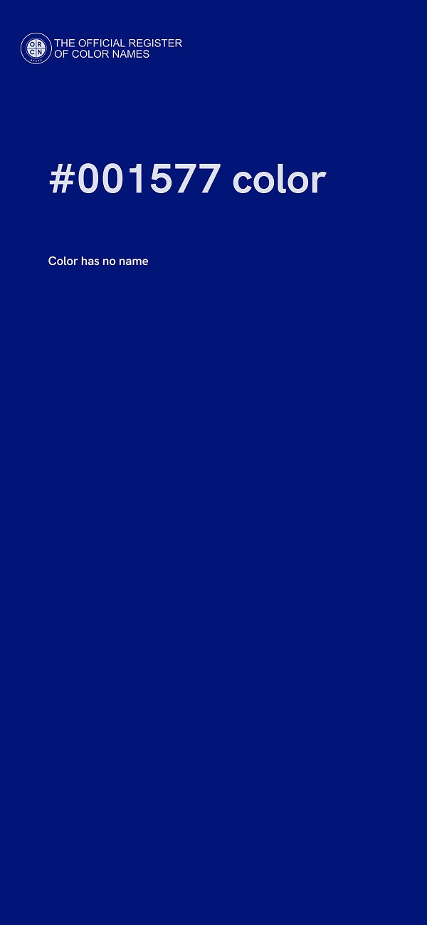 #001577 color image
