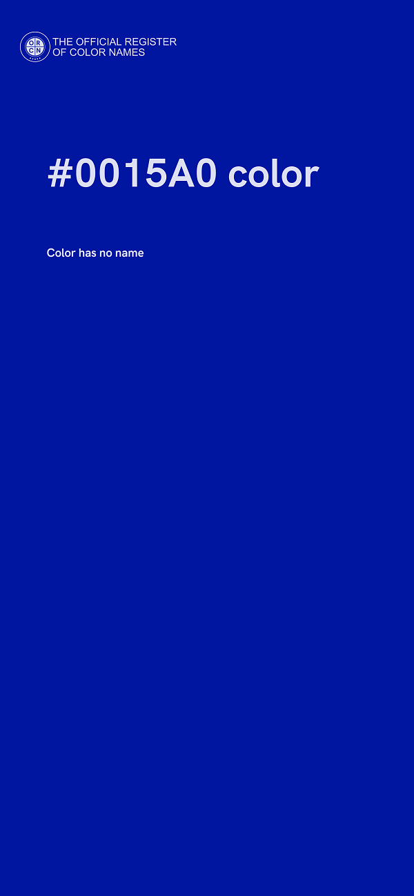 #0015A0 color image