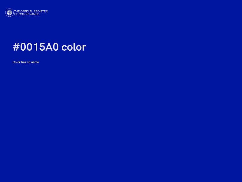 #0015A0 color image