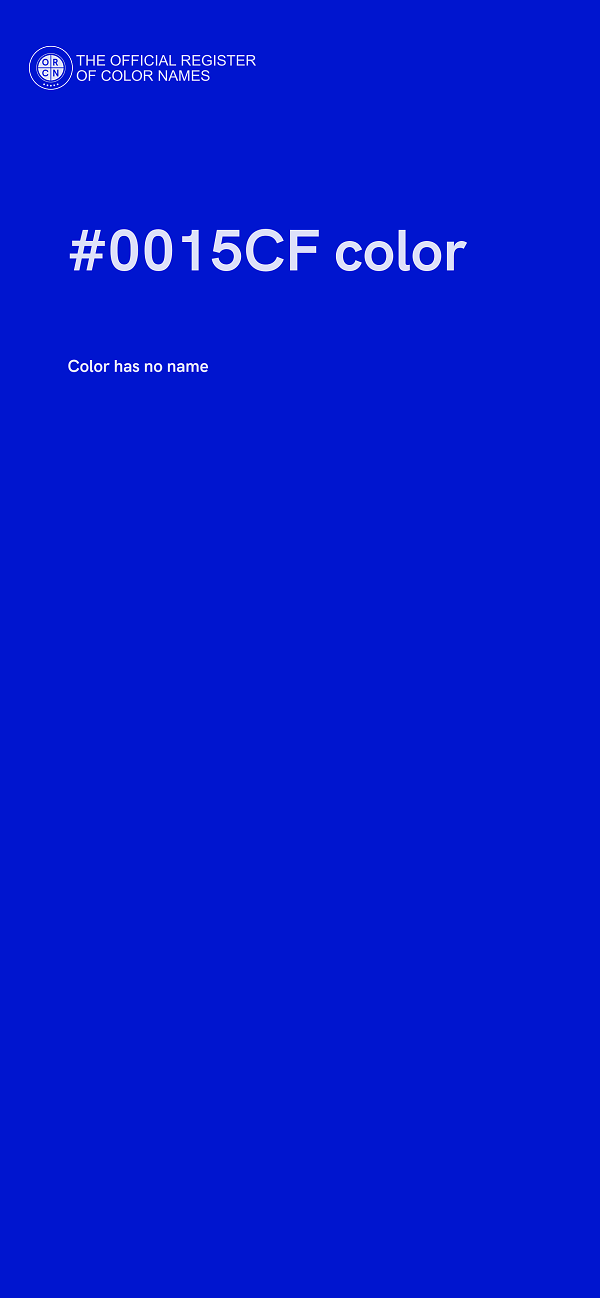 #0015CF color image