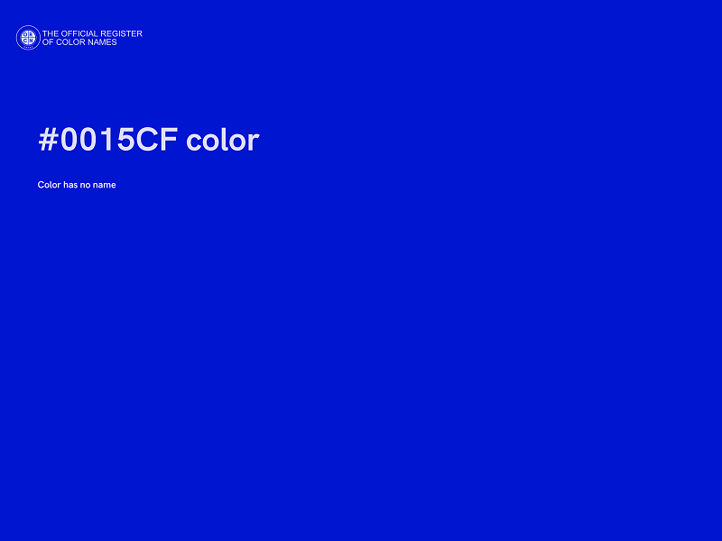 #0015CF color image